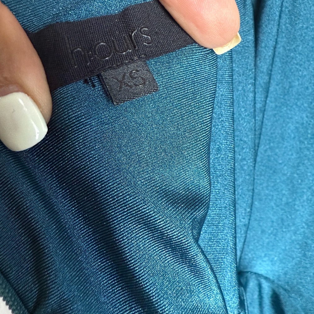 H:ours Revolve Miquela Teal Green Corset
Ruched Drape Dress Size XS. - Picture 7 of 7